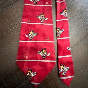 Vintage Disney Football Mickey Unlimited Neck Tie Mickey Mouse Novelty